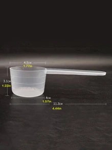 10pcs 20G Spoon 40Ml Flat-Bottomed Spoon Measuring Spoon With Scale Transparent Plastic Measuring Spoon