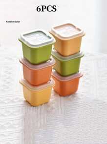 6入組家用的冰塊模具,夏天冰塊托盤,單方形冰盒,快冷凍簡單的釋放冰塊模具 - 彩色 - 查看 7