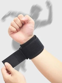 Hook And Loop Strap Hand Wrist Support Brace For Preventing Sports Injuries Such As Badminton, Gym And Weightlifting - Black - View 1
