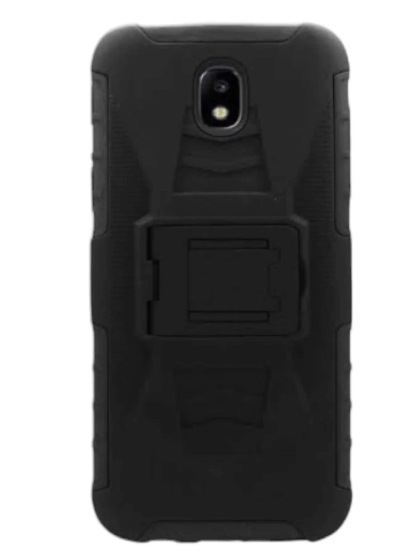 Heavy Duty Combo Clip Case For Galaxy J7 Pro Plus 2 Micas - Black - View 1