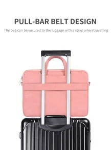 canvas artisan 手持公事包防碰撞電腦包 - 粉色 - 查看 2