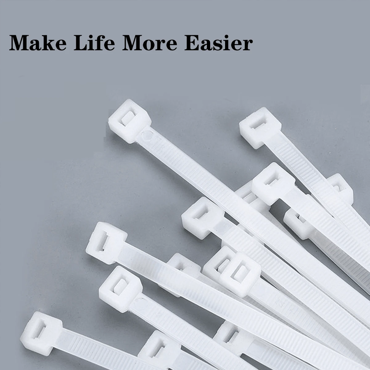 100入組塑料尼龍紮線帶帶安全鎖設計適用於戶外柵欄,金屬絲管理,聖誕彩燈裝飾