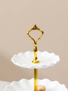 1pc 3 Layer Dessert Tray - White - View 3