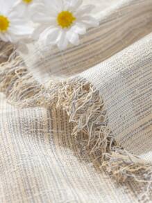 1pc Linen Sofa Throw Cover, Simple Style Dust Cover Anti-Cat Scratch Sofa Blanket, Ins Aesthetic