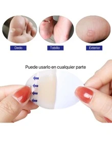 Paquete De 8 Parches Curitas Protección Contra Ampollas Para Los Pies Protectores De Talón Para Ampollas Impermeables. - Beis - Ver 2