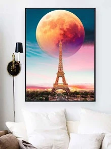 Paris Eiffel Tower Image 30x40cm Diy Full Drill Diamond Painting Set - Multicolor - View 2