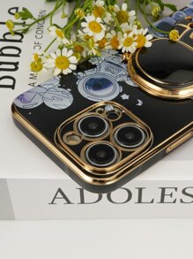 Ốp điện thoại hình phi hành gia hoạt hình với tay cầm nổi bật, phiên bản quốc tế, không phải phiên bản nội địa. - màu đen - Xem 6