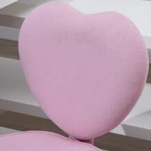 HOMCOM Heart Love Shaped Back Design Office Chair with Adjustable Height, Pink - 粉色 - 查看 7