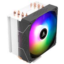 Segotep CPU 空气冷却器 6 热管，120mm PWM 处理器 150W TDP 冷却器，兼容英特尔 LGA 1700/1200/115X AMD AM5/AM4 RGB 灯 - 黑色 - 查看 2