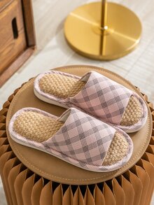 Của phụ nữ Lanh Dép đi trong nhà , Chóp giầy mở ra Trong nhà Dép đi trong nhà Đối với Mùa xuân/Mùa hè , Thoáng khí , Không mùi Và Bốn Có sẵn - Hồng - Xem 2