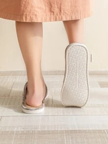 Của phụ nữ Lanh Dép đi trong nhà , Chóp giầy mở ra Trong nhà Dép đi trong nhà Đối với Mùa xuân/Mùa hè , Thoáng khí , Không mùi Và Bốn Có sẵn - Hồng - Xem 7