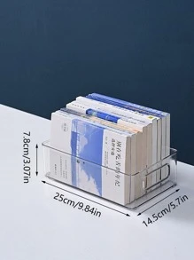 1pc Clear Stationery Storage Box - Clear - View 5