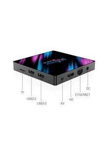 Smart TV Box | Dispositivo de Tv inteligente | Android TV Box 10.0,4GB RAM 64GB ROM RK3318 Quad-Core 64bit 2.4GHz/5GHz WiFi 4K UHD - Negro - Ver 2