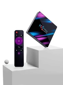 Smart TV Box | Dispositivo de Tv inteligente | Android TV Box 10.0,4GB RAM 64GB ROM RK3318 Quad-Core 64bit 2.4GHz/5GHz WiFi 4K UHD - Negro - Ver 1