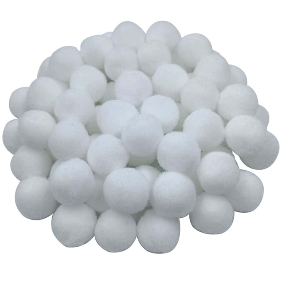40pcs 18mm Colorful Diy Pom Pom Ball - White - View 1