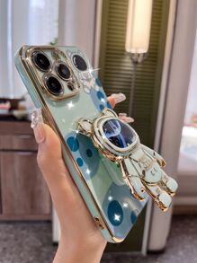 Ốp điện thoại hình phi hành gia hoạt hình, phiên bản quốc tế, không phải phiên bản nội địa. - màu xanh lá - Xem 4