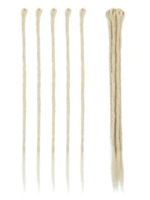 5入組/袋 Dreadlock 延伸20英寸金色手工合成恐怖附織雷鬼頭髮延伸 - 金色 - 查看 1