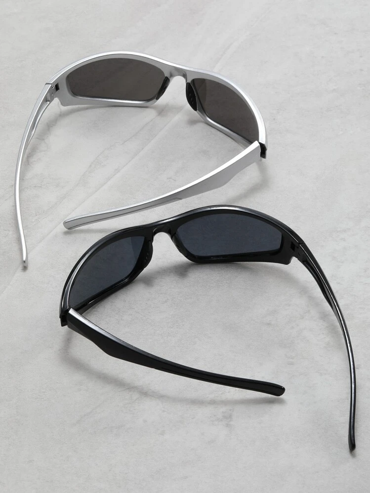 2 pezzi occhiali alla moda con decorazione avvolgente, accessori da spiaggia, stile da strada, adatti per maglioni, giacche, felpe con cappuccio, pantaloni in pelle e cargo, ideali per l'estate, la spiaggia, le vacanze, l'esterno e i viaggi - Multicolore - Visualizzare 4