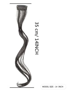 Natural Black Dragon Whiskers Bangs - Black - View 5