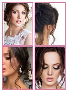 卷合成纖維劉海,棕色的黑色 - Black-brown - 查看 6