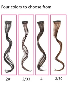 卷合成纖維劉海,棕色的黑色 - Black-brown - 查看 8