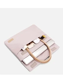 1 bolsa portátil para laptop de poliéster, bolsas para Macbook, iPad, HP, Dell, Acer, Chromebook, Surface Notebook, carteras para laptop - Rosa vieja - Ver 5