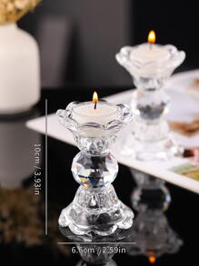 Crystal Candle Holder - Clear - View 6