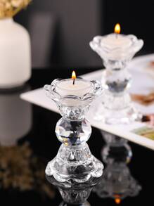 Crystal Candle Holder - Clear - View 4