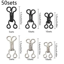 50套裝鐵縫紉風紀扣閉合 - 彩色 - 查看 6