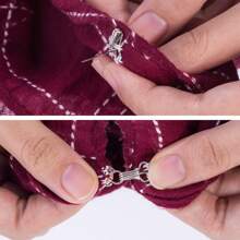 50套裝鐵縫紉風紀扣閉合 - 彩色 - 查看 3