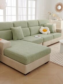 1pc Simple Solid Color Sofa Cover