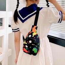 可調節動物 卡通兒童斜肩包 - 彩色 - 查看 7