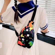 可調節動物 卡通兒童斜肩包 - 彩色 - 查看 5