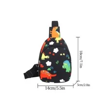 可調節動物 卡通兒童斜肩包 - 彩色 - 查看 8