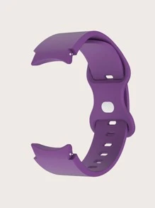 1 Dây đeo silicon có khóa bướm màu tím Tương thích với đồng hồ Samsung Galaxy 6/5/4/40mm/44mm/Galaxy 4 Classic 42mm/46mm/Galaxy 6 Classic 43mm/47mm - Màu tím - Xem 2