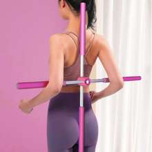 Cross-Shaped Yoga Body Stick, Back Stretcher For Improving Posture And Strengthening Back Muscles - Purple - View 1
