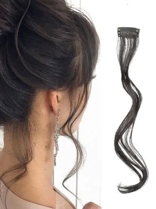 Natural Black Dragon Whiskers Bangs - Black - View 1