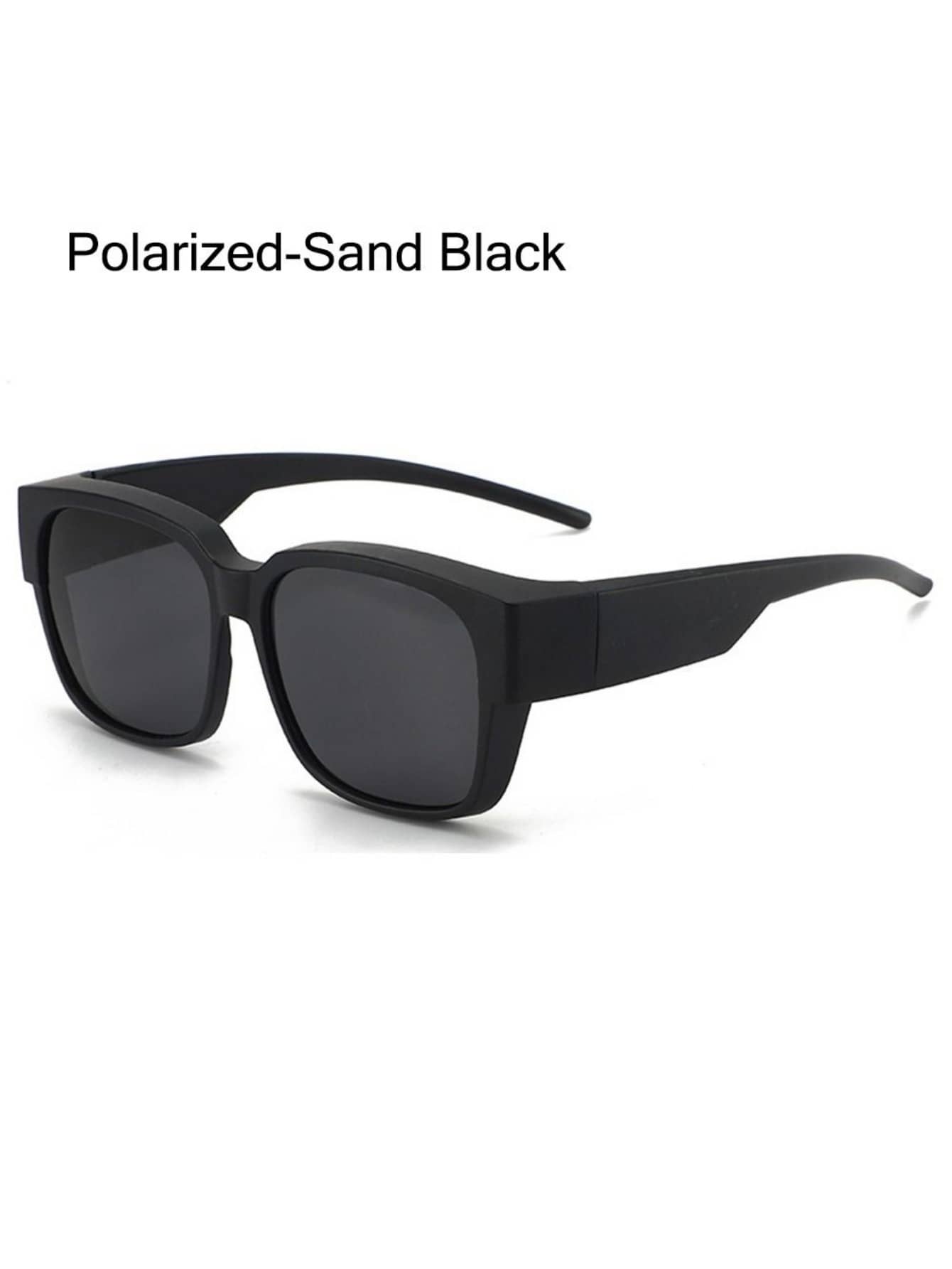 Kính phân cực Fit Over Glasses Kính râm dành cho Nữ giới Nam giới, Vuông hợp thời trang Bọc xung quanh các bóng râm để lái xe, Kính râm chống tia cực tím có thể đeo bên ngoài các loại kính khác - Bụi tím - Xem 1