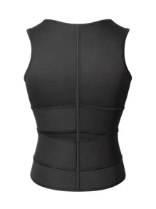 Camiseta de tirantes de sauna de estilo novio para hombres, chaleco deportivo, camiseta de ejercicio para gimnasio, entrenamiento y fisicoculturismo - Negro - Ver 8