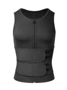 Camiseta de tirantes de sauna de estilo novio para hombres, chaleco deportivo, camiseta de ejercicio para gimnasio, entrenamiento y fisicoculturismo - Negro - Ver 6