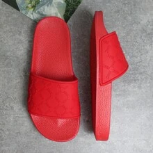 2025 热销男士休闲拖鞋，适合日常、办公室、浴室使用，黑色，柔软橡胶质地，PVC 材料耐磨性极佳，适合春、夏、秋、冬 - 紅色 - 查看 5