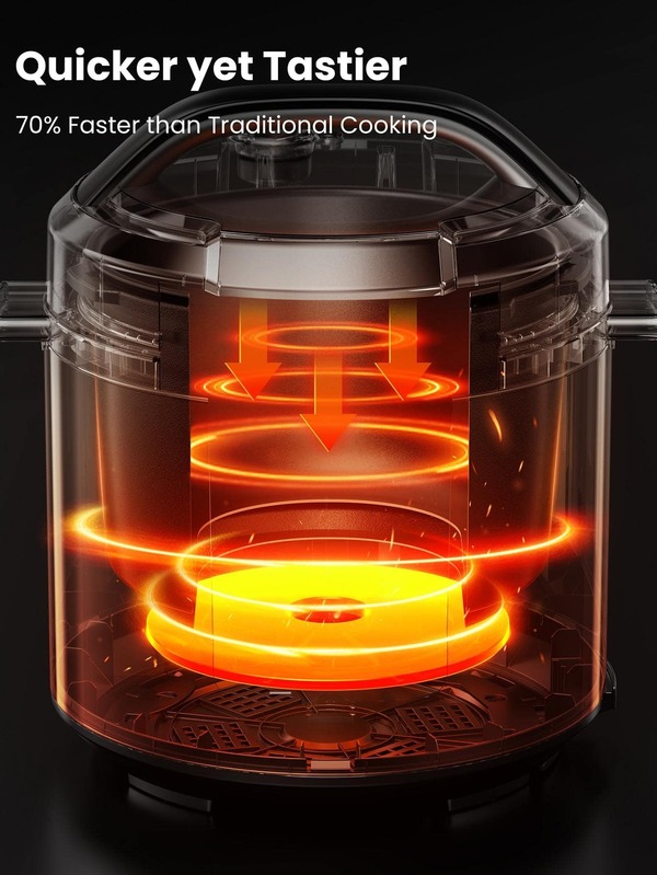 COMFEE' 9in1 Electric Pressure Cooker 14 Presets Instant Multi Cooker