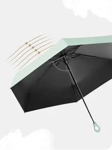 新款胶囊伞，口袋伞，防晒防紫外线，晴雨两用旅行伞，1把，可爱小玩意儿 - 薄荷綠 - 查看 4