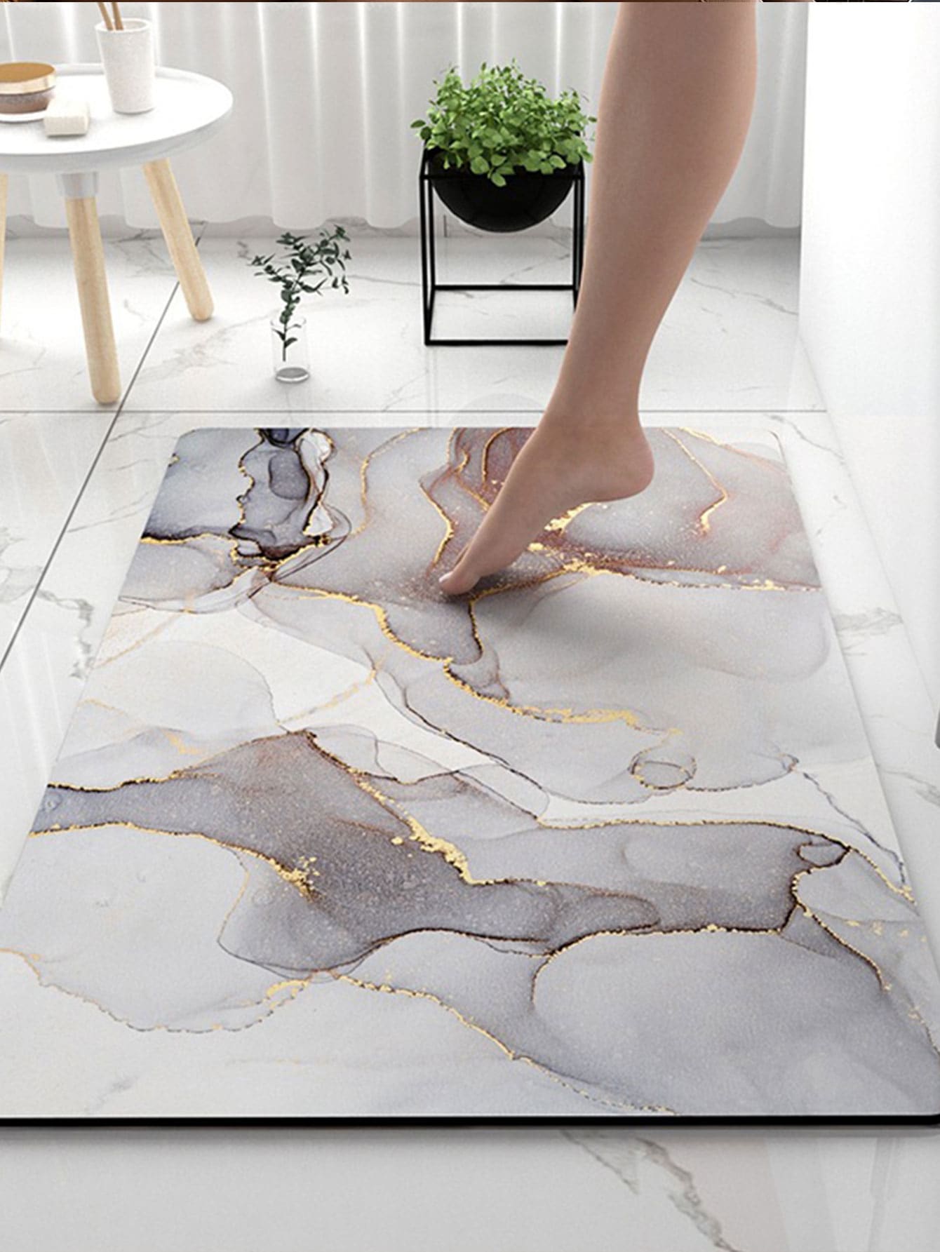 Alfombra de baño súper absorbente de tierra de diatomeas, suave y antideslizante para el piso del baño, alfombra de entrada al baño de 40X60 /50x80/ 60X90cm, 1 pieza, decoración del hogar, alfombra de baño, alfombra de piso, alfombra de puerta, decoración de otoño, accesorios de baño, de vuelta a la escuela