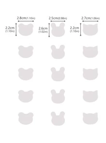 1pc Creative DIY Silicone Mold For Panda, Cat, Rabbit Shape Pen, Slim Sheet Etc. - White - View 2