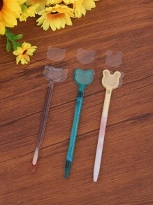 1pc Creative DIY Silicone Mold For Panda, Cat, Rabbit Shape Pen, Slim Sheet Etc. - White - View 3