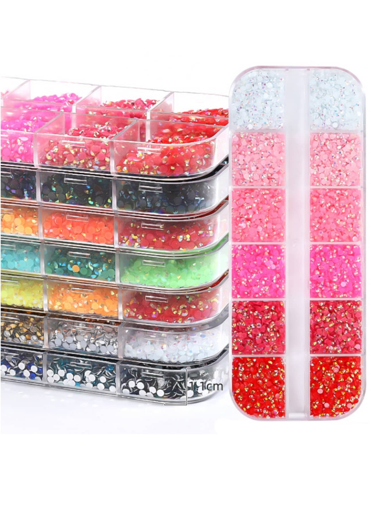 微型水钻美甲装饰，1 盒水晶珠美甲玻璃球微珠 DIY 饰品美甲配件