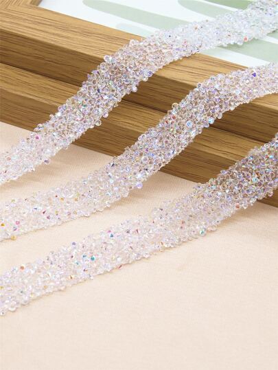 1pc Self-adhesive Resin Rhinestone Strip Clothing Accessories DIY Decoration