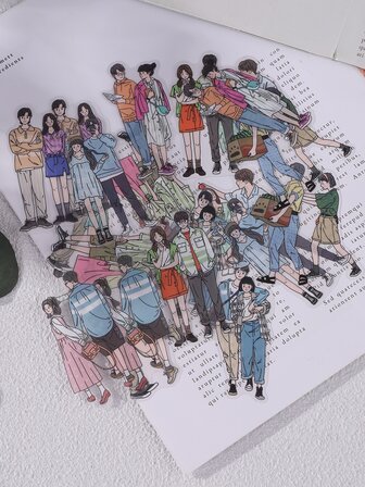 20入組/包情侶貼紙適用於DIY,剪貼簿和相簿