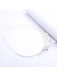 1 chiếc phụ kiện đội đầu dành cho thiếu niên - Băng đô vương miện công chúa dành cho thiếu niên - Bạc - Xem 2